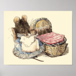 Dormouse Mother And Child Poster at Zazzle