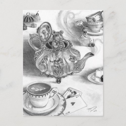 Dormouse Postcard Alice in Wonderland Postcard