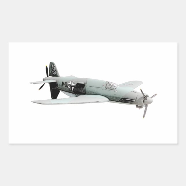 Dornier 335 airplane rectangular sticker (Front)