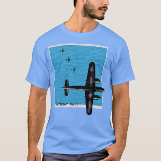 Dornier Do17 WW2 bomber airplane over the ocean T-Shirt