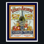 Dornier-Tuller Absinthe Poster 16 x 20<br><div class="desc">Vintage,  Art Deco,  Advertisement for Extrait d' Absinthe  by Dornier-Tuller  16 x 20</div>