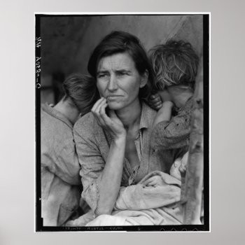 Dorothea Lange's Migrant Mother Florence Thompson Poster by allphotos at Zazzle