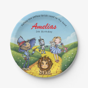 Dorothy and Friends Yellow Brick Road Birthday  Paper Plates