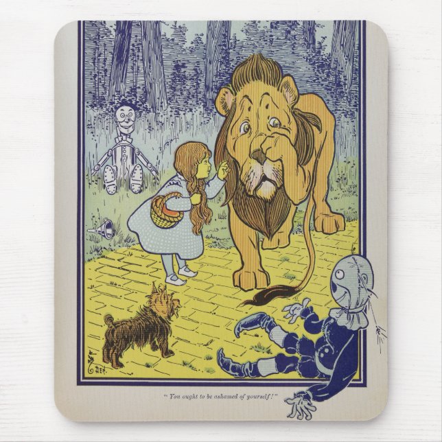 Dorothy and the Cowardly Lion from Wizard of Oz Mouse Pad (Front)