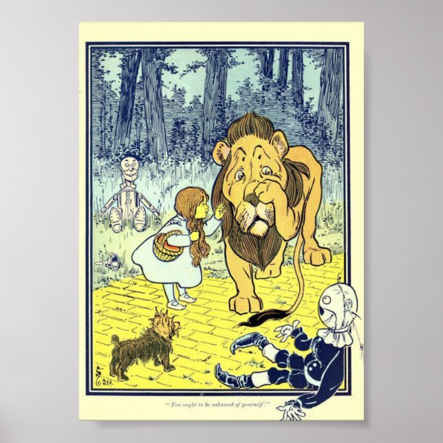 Dorothy and the Lion Poster (Wizard of Oz) (Front)