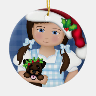 Dorothy and Toto Oz-some Christmas Ceramic Ornament
