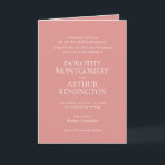 Dorothy Coral Pink Elegant Wedding Invitation<br><div class="desc">Modern wedding invitations featuring a simple yet elegant design with serif fonts.</div>