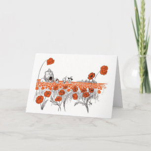 Dorothy in the Poppy Field Card