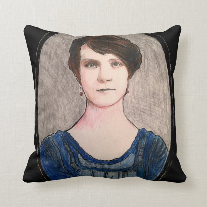 Dorothy L. Sayers Portrait Throw Pillows