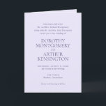 Dorothy Lilac Elegant Wedding Invitation<br><div class="desc">Modern wedding invitations featuring a simple yet elegant design with serif fonts.</div>