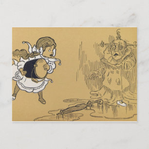 Dorothy melting Wicked Witch West, Wizard of Oz Postcard