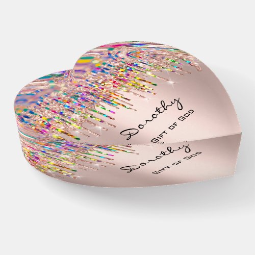 Dorothy NAME MEANING Holograph Drips  Valentine Paperweight
