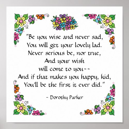 Dorothy Parker Quotation Poster by SRF