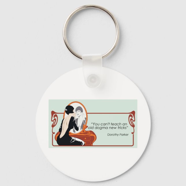 Dorothy Parker Quote Keychain (Front)