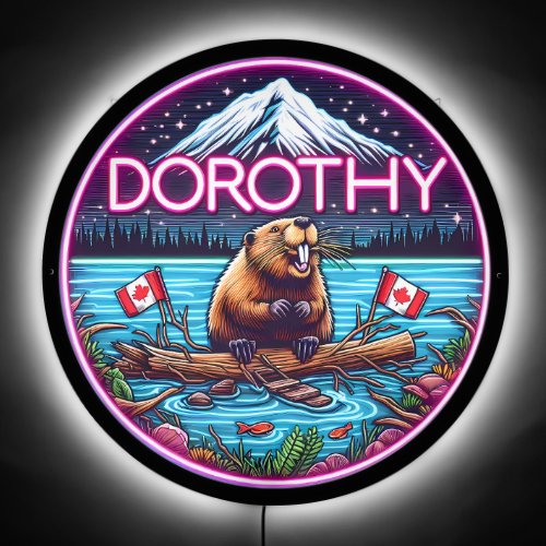 Dorothy the Beavers Nighttime Adventure LED Sign