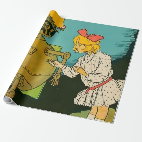 Dorothy Wound Up Number 1 by John R Neill Wrapping Paper