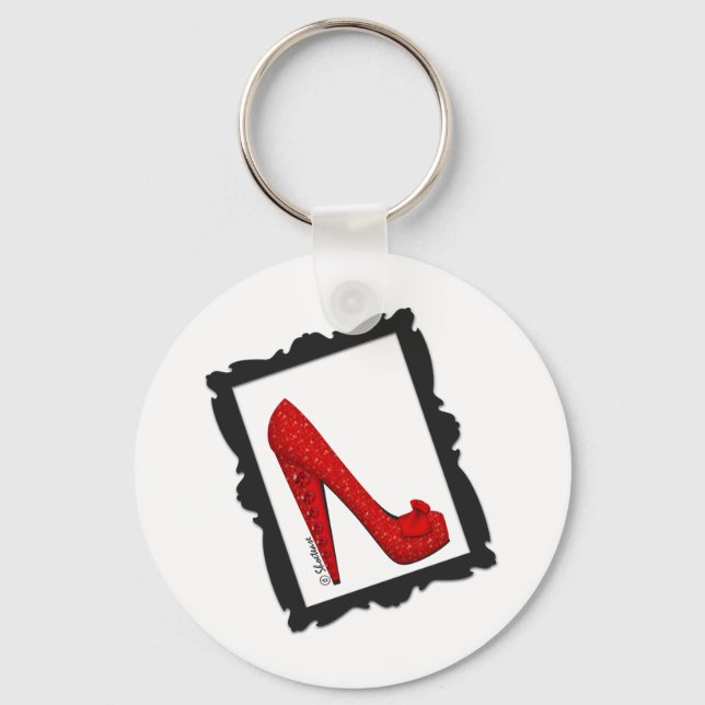 Dorothy's Framed Ruby Red Heels Keychain (Front)