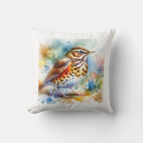 Dorsal View of Microplia IREF768 _ Watercolor Throw Pillow