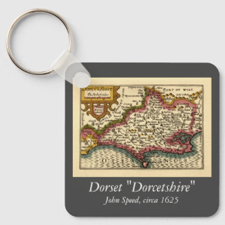 Dorset Dorsetshire County England Old Historic Map Keychain