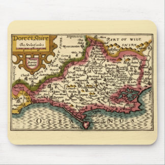 Dorset Dorsetshire County England Old Historic Map Mouse Pad