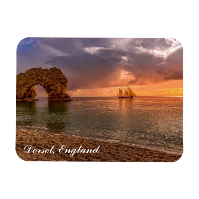 Dorset England Durdle Door Travel Photo Magnet (Horizontal)