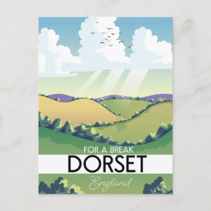 Dorset England travel poster Postcard