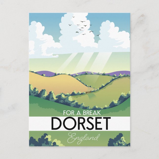 Dorset England travel poster Postcard (Front)