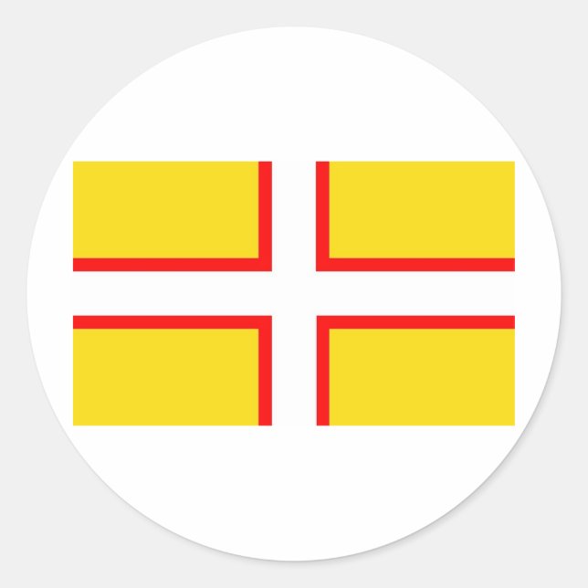 Dorset Flag Classic Round Sticker (Front)