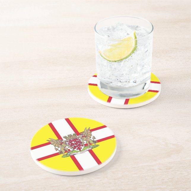 Dorset flag drink coaster (Side)