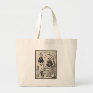 Dorthy, Scarecrow And Toto Large Tote Bag