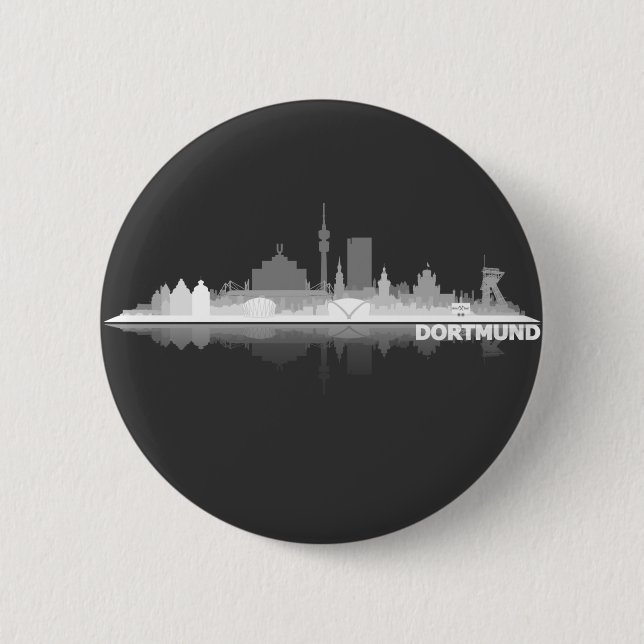 Dortmund City Skyline Button (Front)