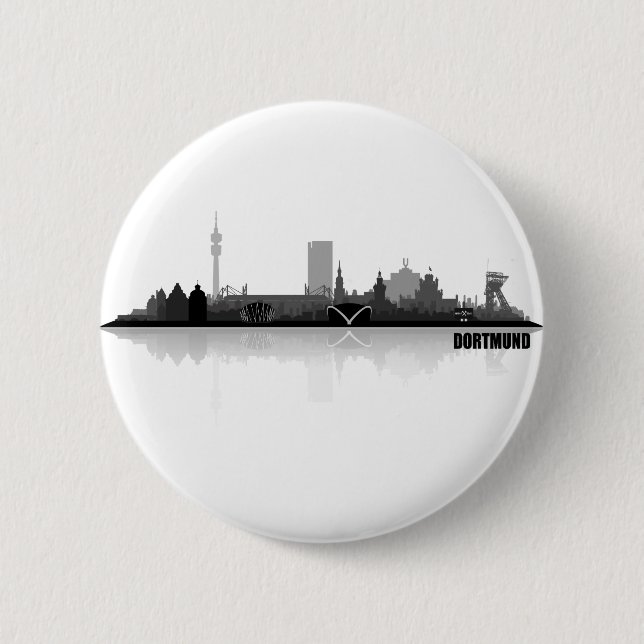 Dortmund City Skyline Button (Front)