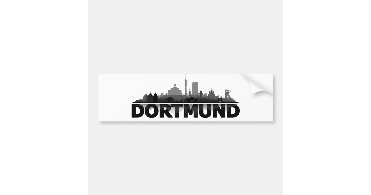 Dortmund City Skyline - car sticker