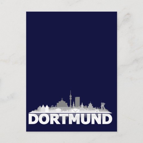 Dortmund City Skyline Postkarte Postcard