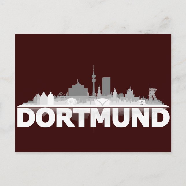 Dortmund City Skyline Postkarte Postcard (Front)