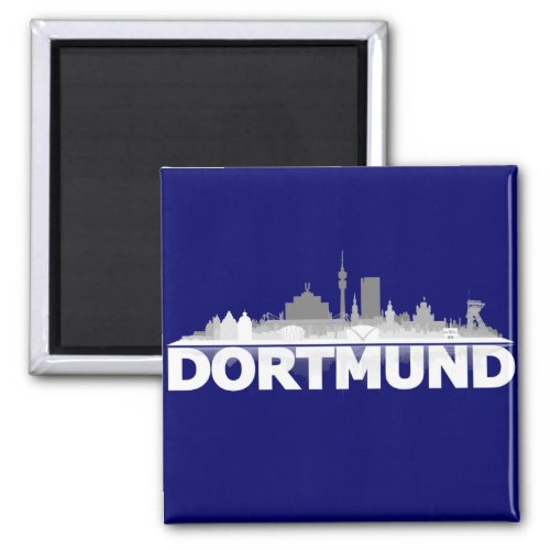 Dortmund City Skyline refrigerator magnet