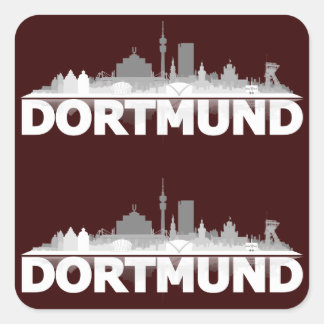 Dortmund City Skyline Square Sticker
