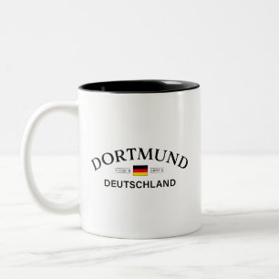 Dortmund Deutschland Coordinates German Two-Tone Coffee Mug