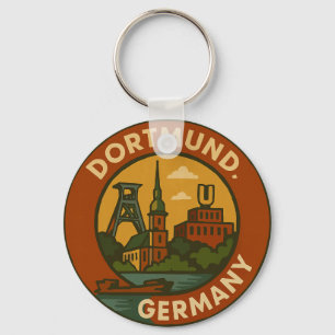 Dortmund German Urban Emblem Keychain