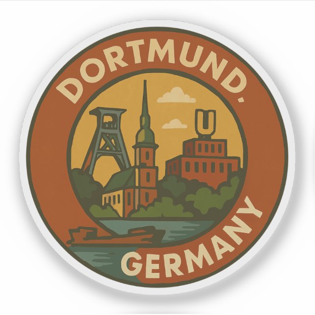 Dortmund German Urban Emblem Sticker (Front)