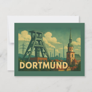 Dortmund Germany City Art Postcard