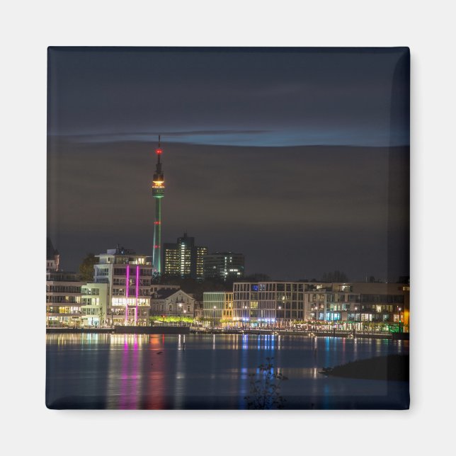 Dortmund, Germany skyline night Magnet (Front)