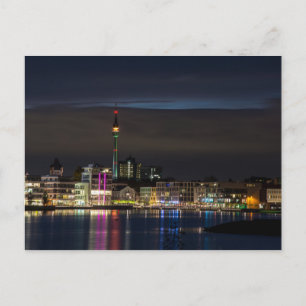 Dortmund, Germany skyline night Postcard