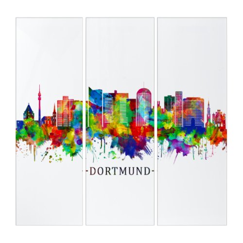 Dortmund Germany Skyline Triptych