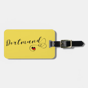 Dortmund Heart Luggage Tag Template, Germany
