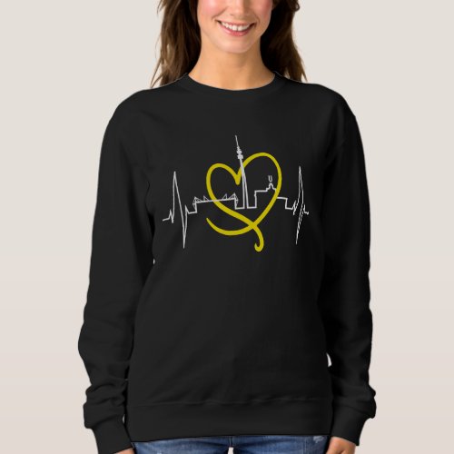 Dortmund Skyline Heartbeat Ruhrpott Germany I Love Sweatshirt