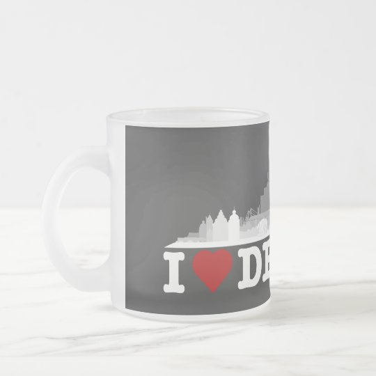 Dortmund town center of skyline - cup/cup frosted glass coffee mug