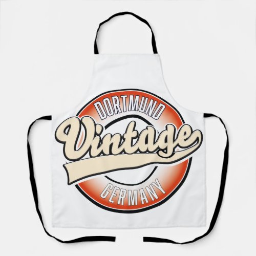 Dortmund vintage style logo apron