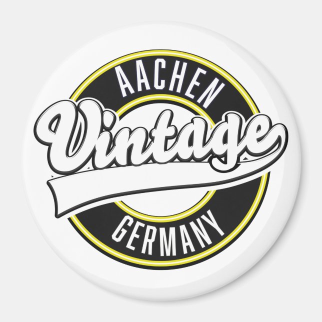 Dortmund vintage style logo, magnet (Front)