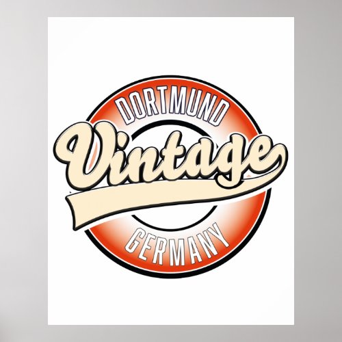 Dortmund vintage style logo poster